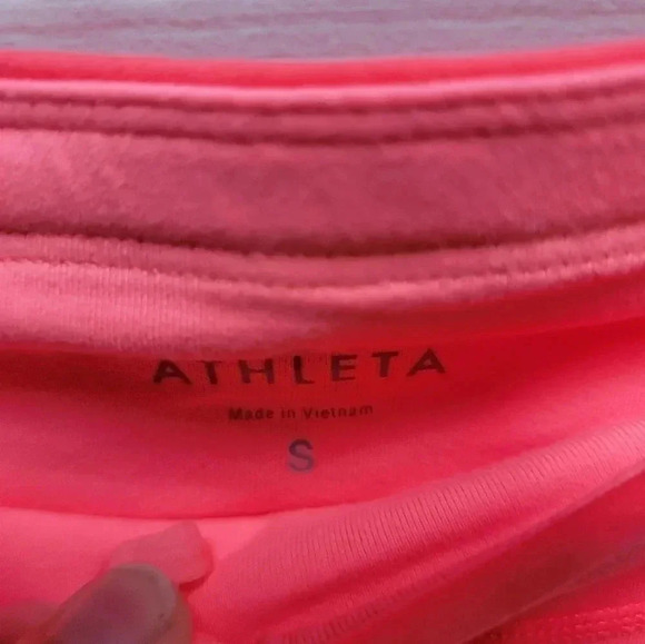 Athleta Women's Cropped Running Capris Neon Orange Size Small - Picture 3 of 3